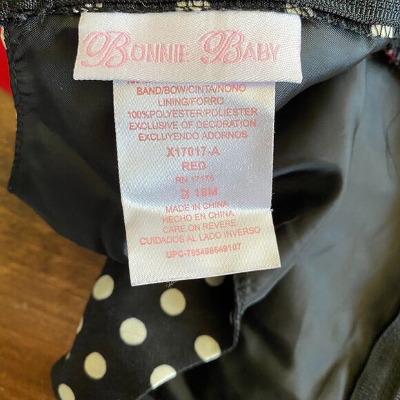 Bonnie Jean Baby Polka Dot & Stripe Formal Dress Girls' 18 Months - Picture 3 of 13